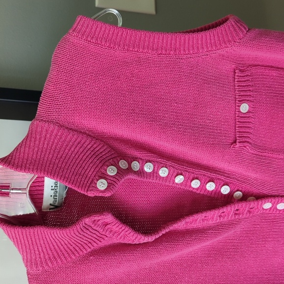VTG pink button up vest - Picture 3 of 4